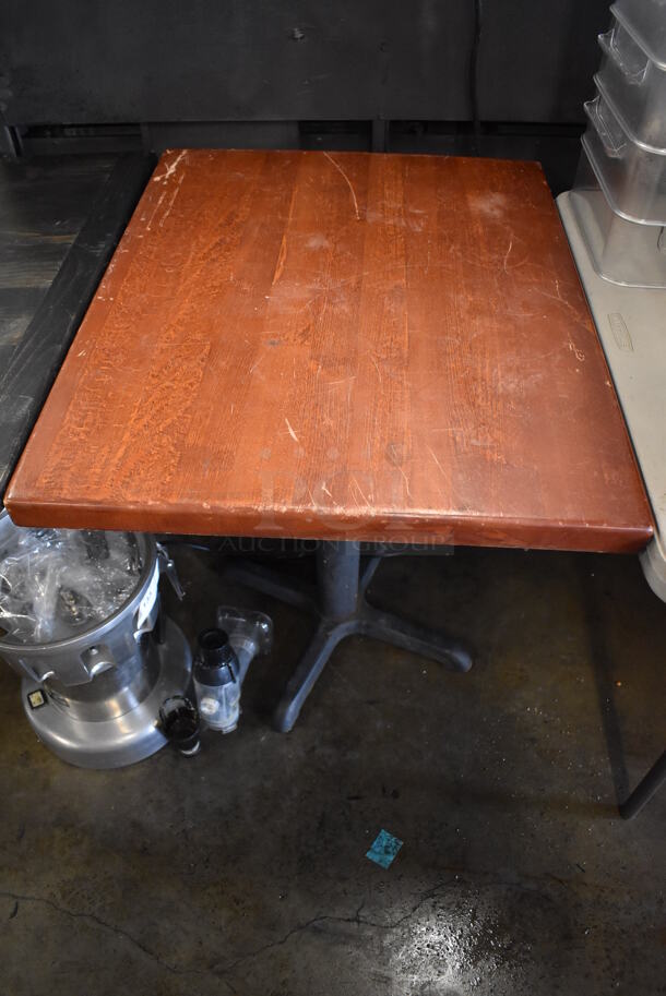 3 Various Wooden Tables; 2 Black and 1 Brown. 24x30.5x29.5, 48x30.5x30. 3 Times Your Bid! - Image 2 of 3