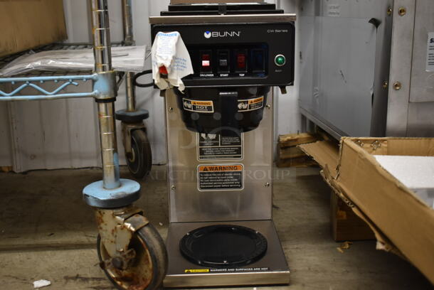 BRAND NEW SCRATCH AND DENT! 2023 Bunn 12950.0211 CWTF15 Stainless Steel Commercial Countertop 12 Cup Automatic Coffee Brewer with Upper & Lower Warmers and Hot Water Faucet. 120 Volts, 1 Phase. - Image 3 of 7