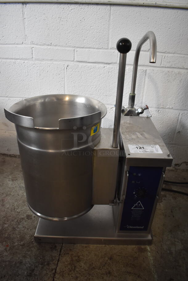 Cleveland KET-3-T Commercial Stainless Steel Gallon Tilting Steam Jacketed Electric Tabletop Kettle. 208-240V/1 Phase