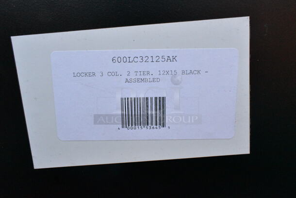 BRAND NEW SCRATCH AND DENT! Regency 600LC32125AK Black Metal 6 Cubby Locker.  - Image 5 of 5