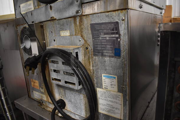 2 Turbochef NGC Stainless Steel Commercial Electric Powered Rapid Cook Ovens w/ Stainless Steel Commercial Equipment Stand on Commercial Casters. 208/240 Volts, 1 Phase. 30x30x55. 2 Times Your Bid! - Image 12 of 12