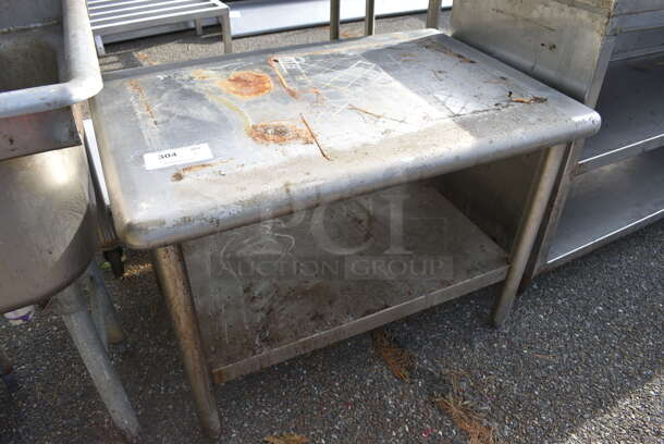 Stainless Steel Equipment Stand w/ Metal Under Shelf. 36x24x25.5 - Image 2 of 4