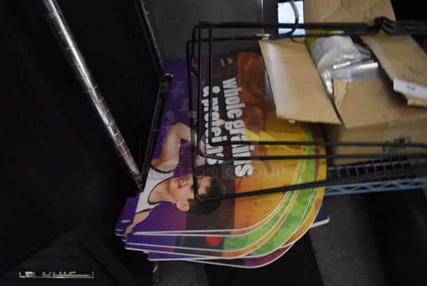 ALL ONE MONEY! Tier Lot of Various Items Including Poly Lids, 2 Laundry Bag Racks - Image 4 of 5