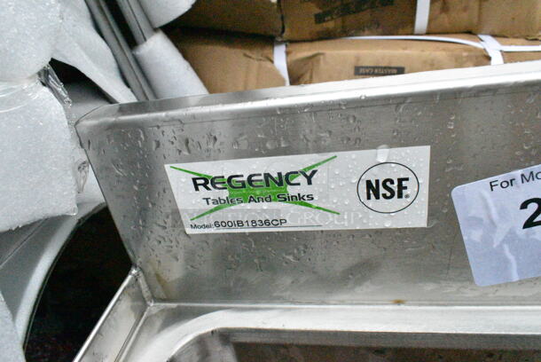 BRAND NEW SCRATCH AND DENT! Regency 600IB1836CP Stainless Steel Commercial 18" x 36" Underbar Ice Bin with 7 Circuit Post-Mix Cold Plate and Bottle Holders - 79 lb. - Image 8 of 8