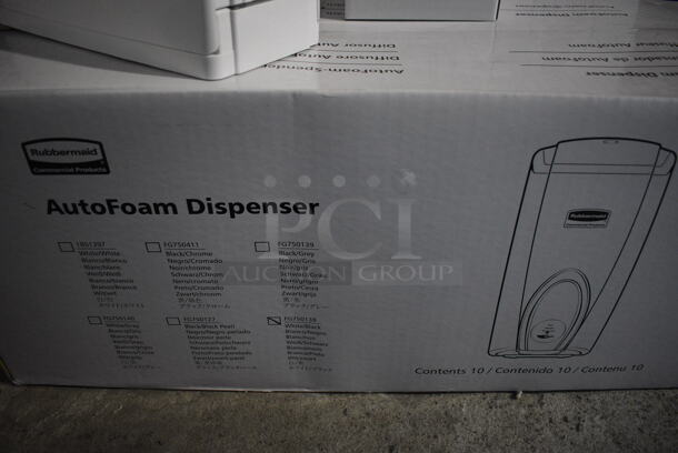 10 BRAND NEW IN BOX! Rubbermaid Poly Wall Mount AutoFoam Dispenser. 5.5x5.5x11. 10 Times Your Bid! - Image 6 of 7