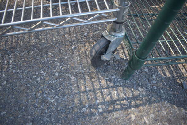 Open Utility Shelf With Metro Style Shelving On Commercial Casters. BUYER MUST DISMANTLE. PCI CANNOT DISMANTLE FOR SHIPPING. PLEASE CONSIDER FREIGHT CHARGES. - Image 4 of 5