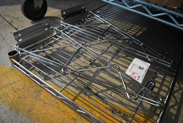 Chrome Finish Metro Style Shelf w/ 2 Wall Mount Brackets. 18x30x1.5, 3x16x8 - Image 2 of 4
