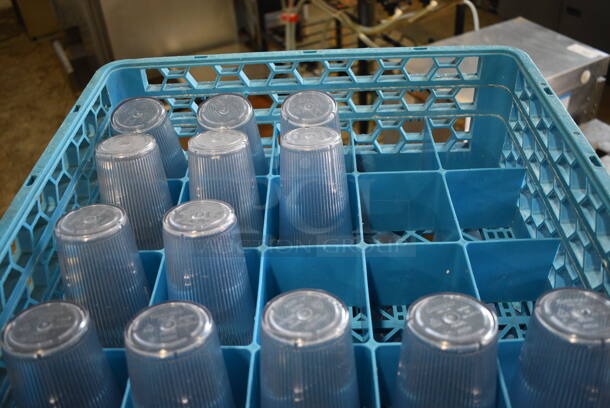 ALL ONE MONEY! Lot of 138 Various Clear Beverage Tumblers, 7 Caddies and Dish Caddy Dolly! 3.5x3.5x6, 19.5x19.5x6 - Image 3 of 6