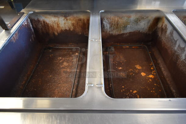 Duke Stainless Steel Commercial Electric Powered 4 Bay Steam Table w/ Sneeze Guard on Commercial Casters. - Image 3 of 9