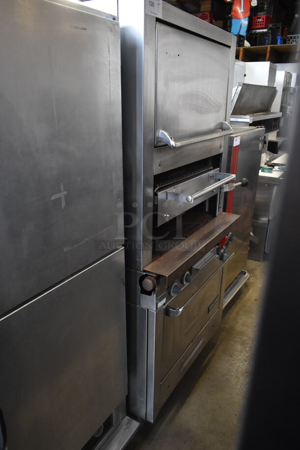 Garland Stainless Steel Commercial Natural Gas Powered Vertical Upright Broiler. 
