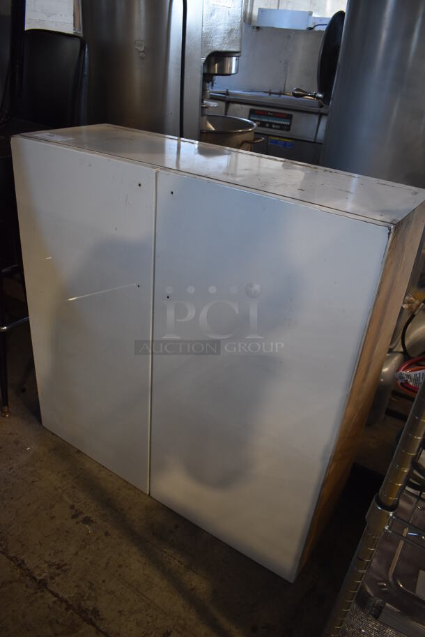 White 2 Door Cabinet. 36x13x36 - Image 2 of 4