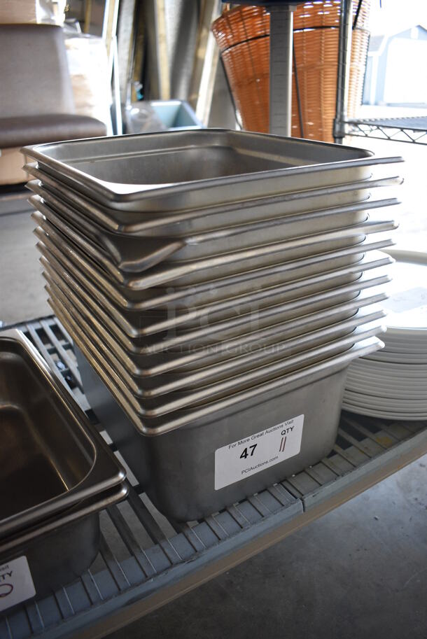 11 Stainless Steel 1/2 Size Drop In Bins. 1/2x6. 11 Times Your Bid! - Image 3 of 4