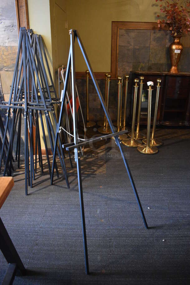 8 Black Easels. BUYER MUST REMOVE. 22x36x64. 8 Times Your Bid! (Susquehanna Ale House) - Image 2 of 3
