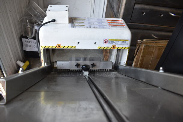 Oliver 797-32NC Metal Commercial Floor Style Bread Loaf Slicer on Commercial Casters. 115 Volts, 1 Phase. Tested and Working! - Image 6 of 8