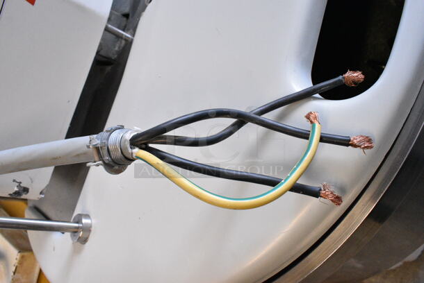 Rondo Doge 160 FBF/S Metal Commercial Floor Style Spiral Dough Mixer w/ Stainless Steel Mixing Bowl and Dough Hook Attachment on Commercial Casters. 208 Volts, 3 Phase.  - Image 4 of 8