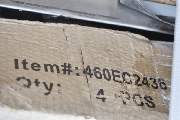 PALLET LOT of 8 Various BRAND NEW SCRATCH AND DENT! Items; Box of 4 Regency 460EGPC64 64" NSF Green Epoxy Mobile Shelving Post, ServIt 423ST5TSDS Solid Drop Down Side Tray Slide for 5-Pan Steam Tables, Regency 600DOS1272 Stainless Steel Double Deck Overshelf - 12" x 72" x 32", Regency 600SOS1896 Stainless Steel Single Deck Overshelf - 18" x 96" x 19 1/4", Box of 4 Regency 460EC2436 24" x 36" NSF Chrome Wire Shelf, 2 Regency 600TS3084S 30" x 84" 16-Gauge 304 Stainless Steel Commercial Work Table with Undershelf, Regency 600T1848G 18" x 48" 18-Gauge 304 Stainless Steel Commercial Work Table with Galvanized Legs and Undershelf. 8 Times Your Bid! - Image 7 of 11