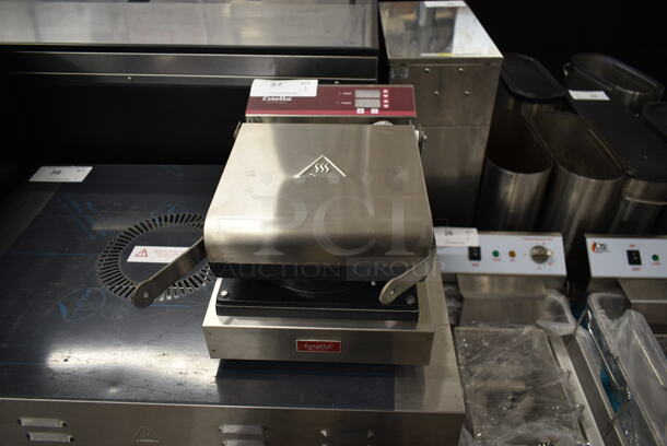 BRAND NEW SCRATCH AND DENT! Estella 348WBMP1A Stainless Steel Commercial Countertop Belgian Waffle Maker. 120 Volts, 1 Phase. Tested and Working! - Image 2 of 6