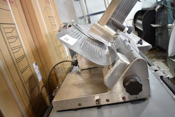 Stainless Steel Commercial Countertop Meat Slicer w/ Blade Sharpener. Tested and Working! - Image 5 of 6