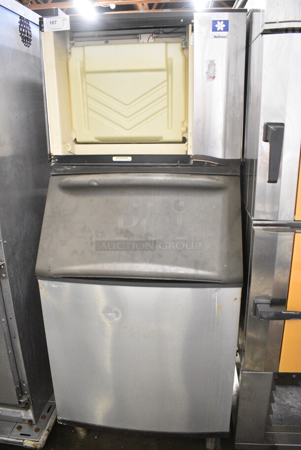 Manitowoc SD0502A Stainless Steel Commercial Ice Head on Commercial Ice Bin. 115 Volts, 1 Phase.  - Image 1 of 6