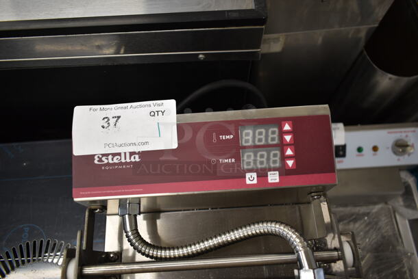 BRAND NEW SCRATCH AND DENT! Estella 348WBMP1A Stainless Steel Commercial Countertop Belgian Waffle Maker. 120 Volts, 1 Phase. Tested and Working! - Image 4 of 6