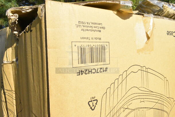 26 BRAND NEW Boxes Including 127CH4F Choice 24 oz. Clear RPET Tall Hinged Deli Container - 200/Case, 2 Box 127CH24F Choice 24 oz. Clear RPET Tall Hinged Deli Container - 200/Case, 500LDOME Choice 9 oz., 12 oz., 16 oz., 20 oz., 24 oz. Clear Dome Lid with 1" Hole - 1000/Case, 245CB12WHITE Choice 12" x 12" x 2" White Customizable Corrugated Plain Pizza Box - 50/Bundle, 245CB12PLN Choice 12" x 12" x 2" Kraft Customizable Corrugated Plain Pizza Box - 50/Case, 346BKFSNSPM Choice Medium Weight Black Wrapped Plastic Cutlery Set with Napkin and Salt and Pepper Packets - 250/Case, 500LFLAT Choice Clear Flat Lid with Straw Slot - 9, 12, 16, 20, and 24 oz. - 1000/Case, 760IC12W Choice 12 oz. White Paper Frozen Yogurt / Food Cup - 1000/Case. 26 Times Your Bid!  - Image 2 of 12