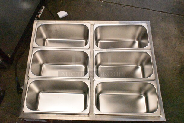 BRAND NEW SCRATCH AND DENT! Vevor DTC6C Stainless Steel Commercial Countertop Steam Table. 110 Volts, 1 Phase. Tested and Working!
 - Image 4 of 6