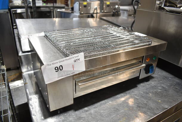 BRAND NEW SCRATCH AND DENT! 2023 Hoocoo IBG-18 Stainless Steel Commercial Countertop Electric Powered Barbecue BBQ Grill. 110 Volts, 1 Phase. Tested and Working! - Image 2 of 6