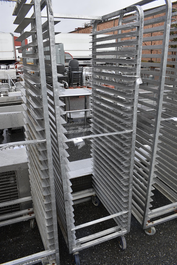 Metal Commercial Pan Transport Rack on Commercial Casters. 20.5x26x70 - Image 2 of 4