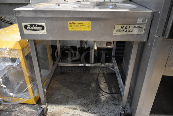 Belshaw H&I-4 Stainless Steel Commercial Heat and Ice Icing Table on Commercial Casters. 208 Volts, 1 Phase.  - Image 3 of 7