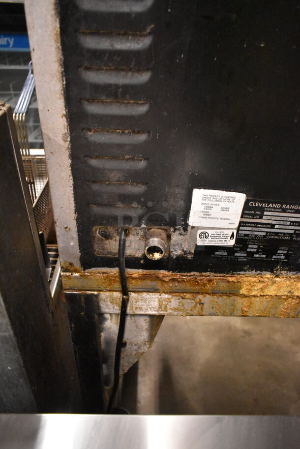 Cleveland BMR-32 Stainless Steel Commercial Natural Gas Powered Rotisserie Oven w/ Skewers and Legs on Commercial Casters. 45,000-60,000 BTU. - Image 6 of 7