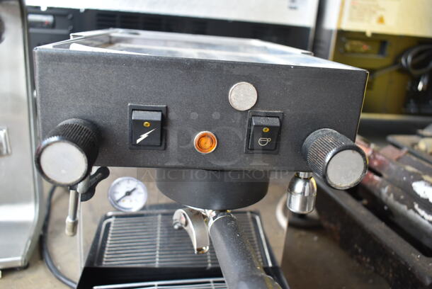 Magister Stainless Steel Commercial Countertop Single Group Espresso Machine w/ Portafilter and Steam Wand. 115 Volts, 1 Phase.  - Image 3 of 7