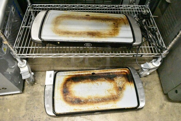 2 Oster CKSTGRFM20-TECO Metal Countertop Electric Powered Griddle. 2 Times Your Bid!  - Image 1 of 11