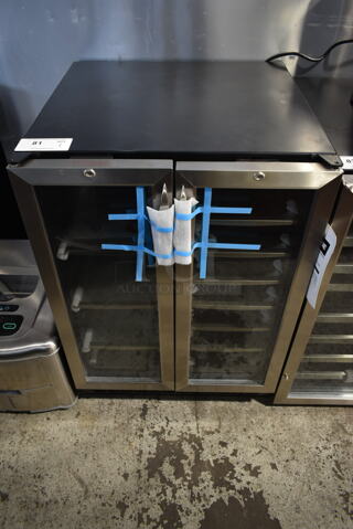 BRAND NEW SCRATCH AND DENT! Danby DBC2760BLS Dual Zone 27 Bottle Built-In French Door Beverage Wine Cooler Merchandiser. 115 Volts, 1 Phase. Tested and Working!