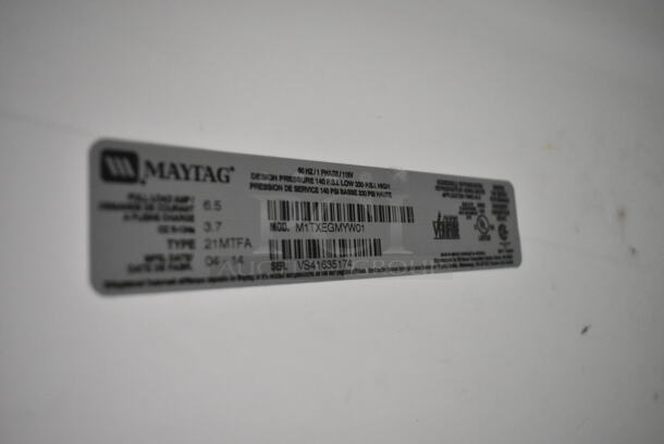 Maytag M1TXEGMYW01 Metal Cooler Freezer Combo Unit. 115 Volts, 1 Phase. Tested and Powers On But Does Not Get Cold
 - Image 4 of 4