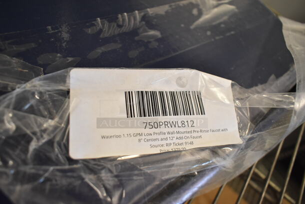BRAND NEW SCRATCH AND DENT! Waterloo 750PRWL812 1.15 GPM Low Profile Wall-Mounted Pre-Rinse Faucet with 8" Centers and 12" Add-On Faucet - Image 2 of 3