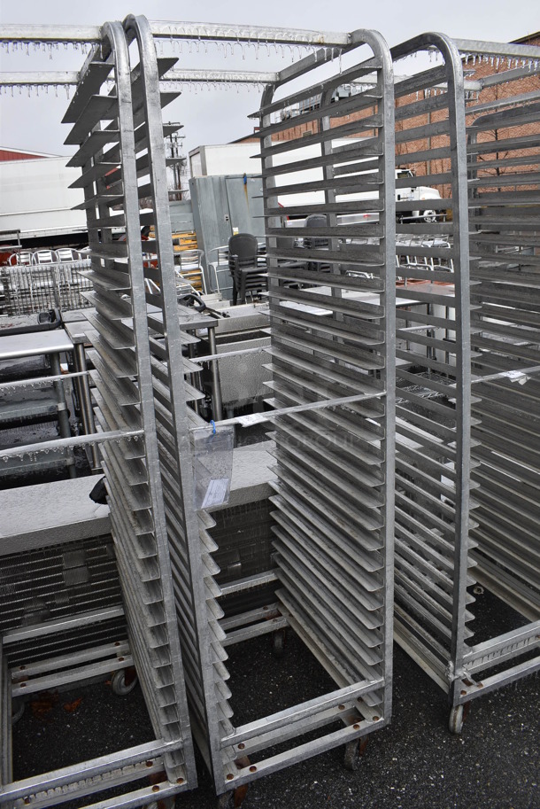 Metal Commercial Pan Transport Rack on Commercial Casters. 20.5x26x74 - Image 2 of 4