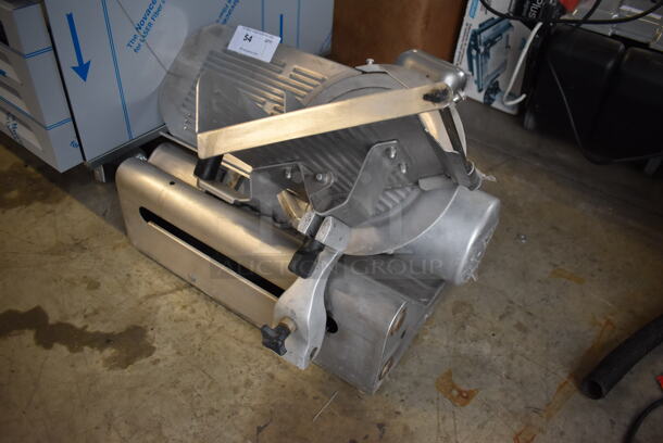 Stainless Steel Commercial Countertop Automatic Meat Slicer w/ Blade Sharpener. 115 Volts, 1 Phase. 26x23x21. Tested and Working! - Image 3 of 7