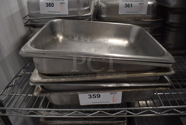 12 Stainless Steel 1/2 Size Drop In Bins. 1/2x2.5. 12 Times Your Bid!