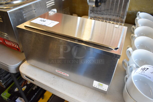 Server DI-2 Stainless Steel Commercial Countertop Double Cone Dip Warmer. 120 Volts, 1 Phase. 15x9x8. Tested and Working! - Image 3 of 6