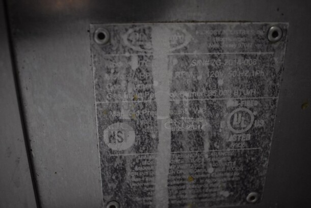 Olde Hickory Stainless Steel Commercial Natural Gas Powered 7 Spit Rotisserie Oven on Commercial Casters. 45x23x75 - Image 10 of 10