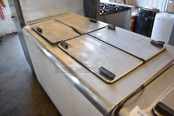 Beverage Air Metal Commercial Chest Freezer w/ 2 Center Hinge Lids. 54.5x30.5x38. Tested and Working! - Image 3 of 9