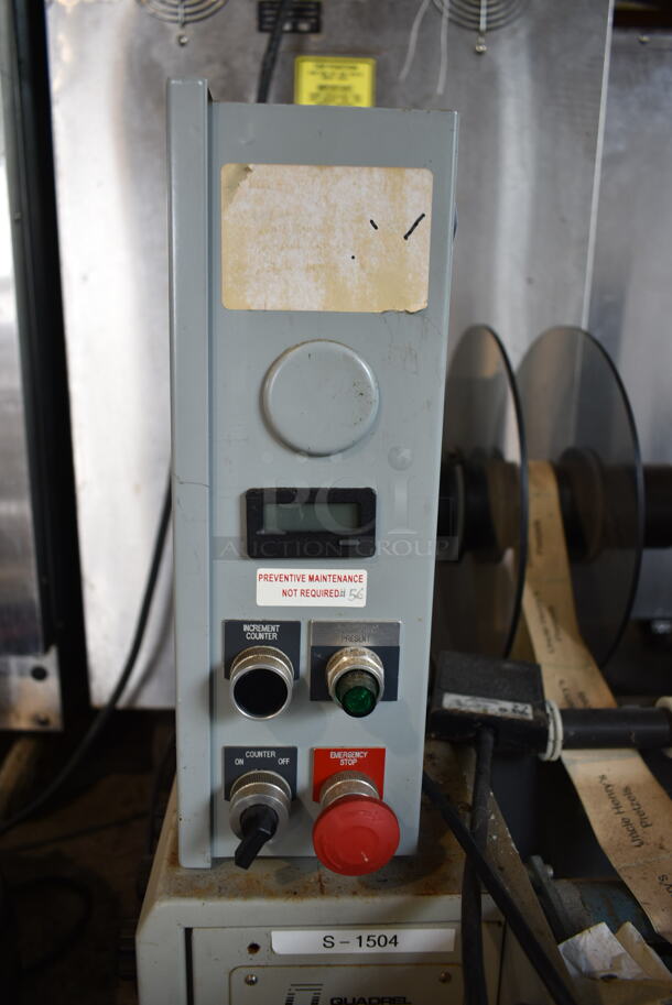 Quadrel TL2 Metal Countertop Semi Automatic Labeling Machine. 120 Volts, 1 Phase. Tested and Working! - Image 6 of 10