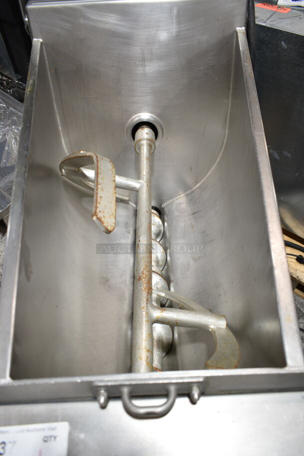 2019 Hobart MG2032 Metal Commercial Floor Style Electric Powered Meat Mixer Grinder w/ Foot Pedal on Commercial Casters. 208 Volts, 3 Phase. Tested and Working! - Image 4 of 6