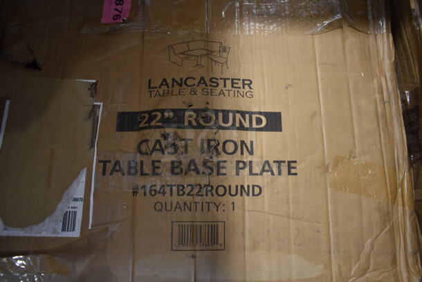 BRAND NEW Lancaster Table & Seating 164TB22ROUND 22" Round Cast Iron Table Base. - Image 3 of 6