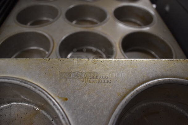 ALL ONE MONEY! Lot of 5 Metal Muffin Baking Pans. Two 6 Cup and Three 12 Cup. 11x16x1.5, 13x18x1.5 - Image 4 of 8
