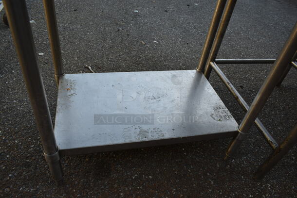 Stainless Steel Commercial Table w/ Back Splash and Under Shelf. - Image 4 of 4