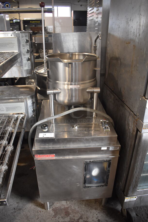 Market Forge M24GT00A Commercial Stainless Steel Floor Standing Natural Gas Steam Kettle Filtration. 120 V/1 Phase.