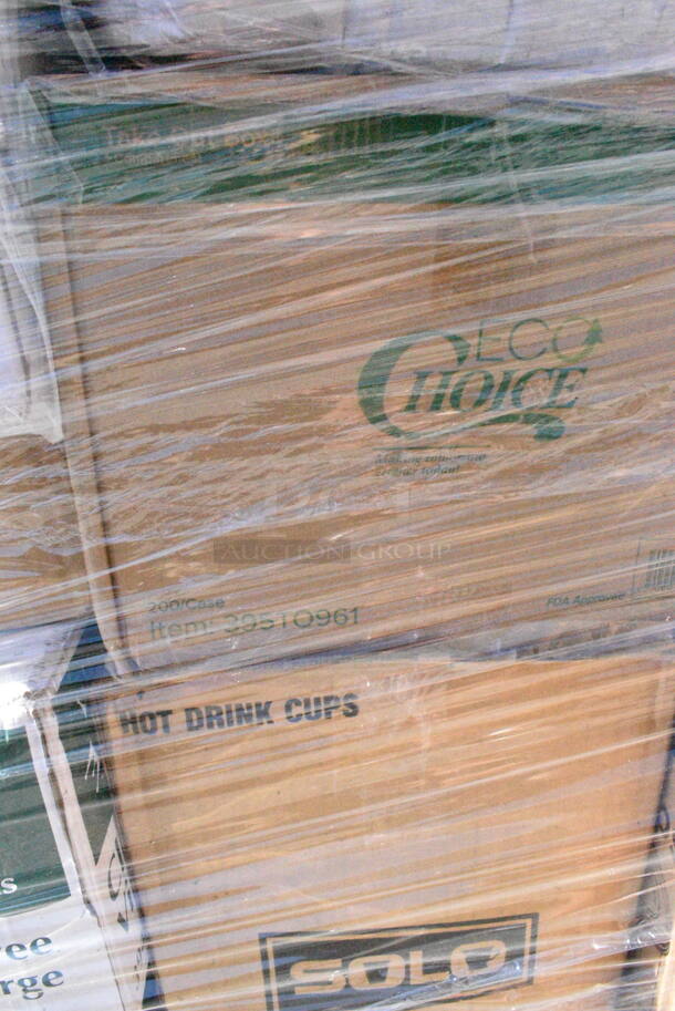 34 BRAND NEW Boxes Including 394EN504XL Noble Products Powder-Free Disposable Blue Exam Grade Nitrile 4 Mil Thick Textured Gloves - Extra Large - 1000/Case, 4339BULK Choice 9" White Uncoated Paper Plate - 1000/Case, 394365L Noble Products Powder-Free Disposable Clear Vinyl Gloves for Foodservice - Large - 1000/Case, 130BKSSPOONH Choice Black Heavy Weight Plastic Soup Spoon - 1000/Case, 760SOUP8WPL Choice 8 oz. White Double Poly-Coated Paper Food Cup with Vented Plastic Lid - 250/Case, 129MCS28B Choice 28 oz. Black Rectangular Microwavable Heavy Weight Container with Lid 8 3/4" x 6 1/4" x 1 3/4" - 150/Case, 395TO961 EcoChoice 9" x 6" x 3" Compostable Sugarcane / Bagasse 1 Compartment Take-Out Container - 200/Case, 2 Box 394365XL Noble Products Powder-Free Disposable Clear Vinyl Gloves for Foodservice - Extra Large - 1000/Case, 5012433M1 Lavex Li'l Herc 12-16 Gallon 0.9 Mil 24" x 32" Low Density Medium-Duty Black Can Liner / Trash Bag - 250/Case, 186CVBZ310 VacPak-It 6" x 10" Chamber Vacuum Packaging Bags with Zipper 3 Mil - 1000/Case, Solo 626TS Clear Flat Lid with Straw Slot - 1000/Case, 500TW5 Choice 5 oz. Translucent Thin Wall Plastic Cold Cup - 2500/Case. 34 Times Your Bid! - Image 12 of 12