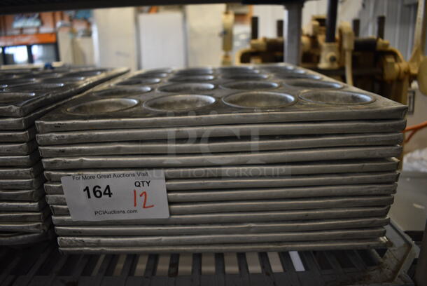 12 Metal 24 Cup Muffin Baking Pans. 14x21x2. 12 Times Your Bid! - Image 3 of 3