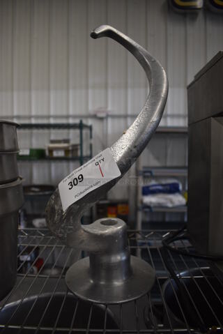 Hobart VMLH-60 Metal Commercial 60 Quart Dough Hook Attachment for Mixer. 9x9x19